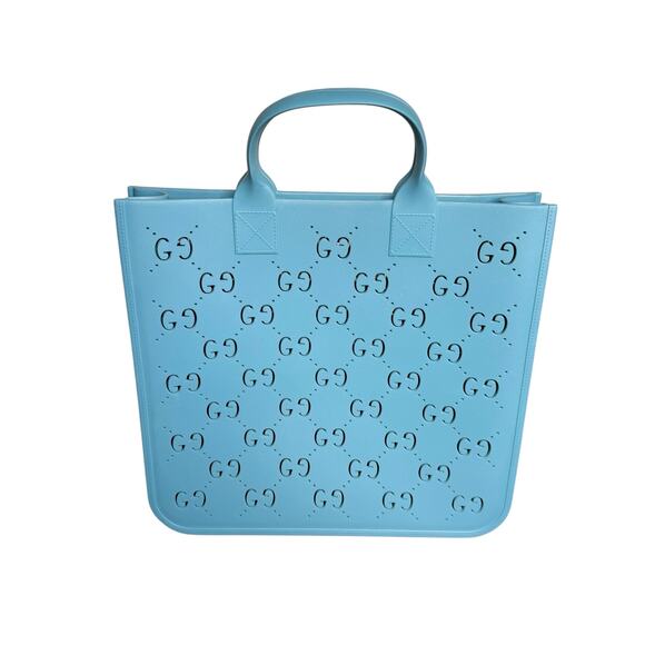 Gucci GG Supreme Rubber Tote in Blue - Picture 7 of 16